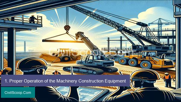 1. Proper Operation of the Machinery Construction Equipment
