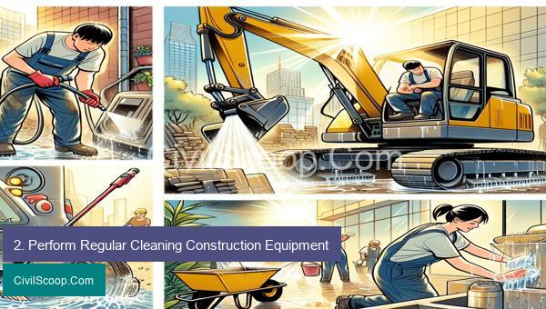 2. Perform Regular Cleaning Construction Equipment