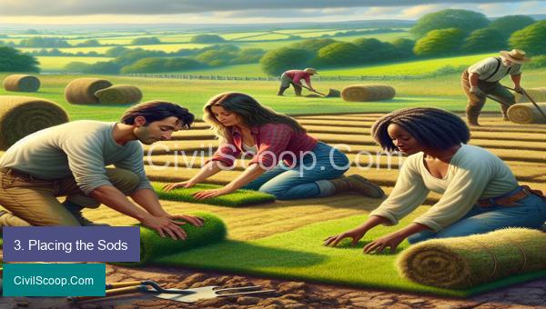 3. Placing the Sods