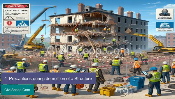 4. Precautions during demolition of a Structure