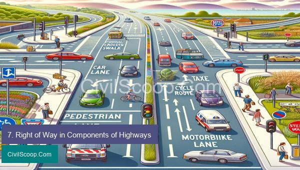 7. Right of Way in Components of Highways