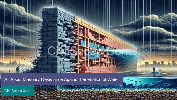 All About Masonry Resistance Against Penetration of Water