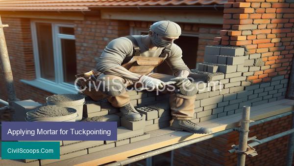 Applying Mortar for Tuckpointing