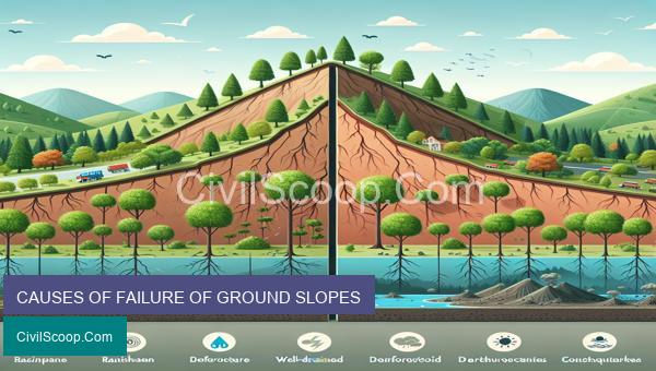 CAUSES OF FAILURE OF GROUND SLOPES