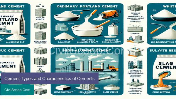 Cement Types and Characteristics of Cements