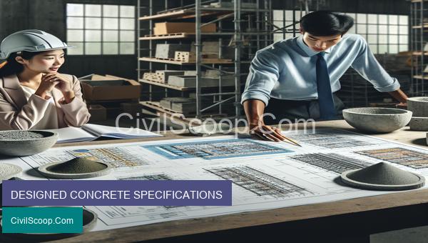 DESIGNED CONCRETE SPECIFICATIONS