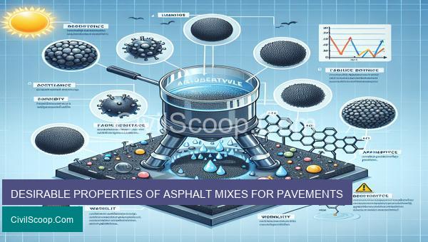 DESIRABLE PROPERTIES OF ASPHALT MIXES FOR PAVEMENTS