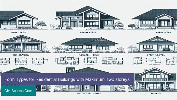 Form Types for Residential Buildings with Maximum Two storeys