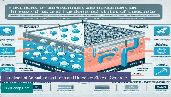 Functions of Admixtures in Fresh and Hardened State of Concrete