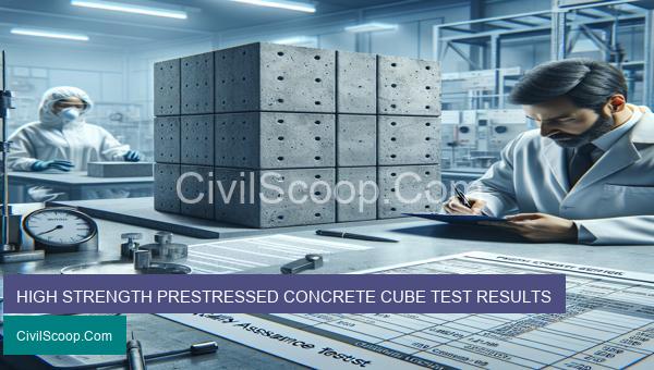 HIGH STRENGTH PRESTRESSED CONCRETE CUBE TEST RESULTS