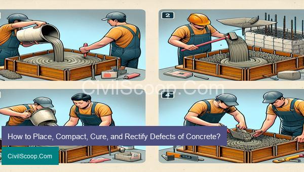 How to Place, Compact, Cure, and Rectify Defects of Concrete?