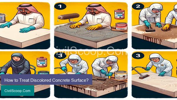 How to Treat Discolored Concrete Surface?