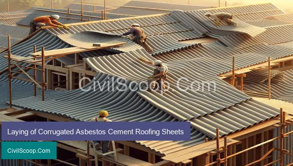 Laying of Corrugated Asbestos Cement Roofing Sheets