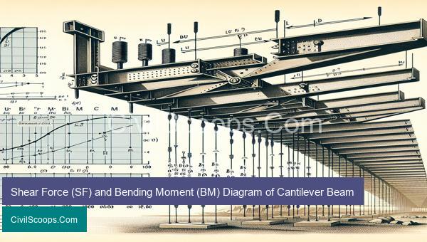 Shear Force (SF) and Bending Moment (BM) Diagram of Cantilever Beam