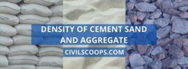 Density of Cement Sand and Aggregate