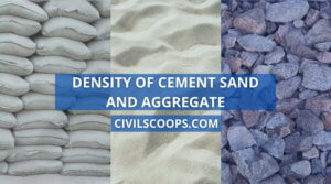Density of Cement Sand and Aggregate
