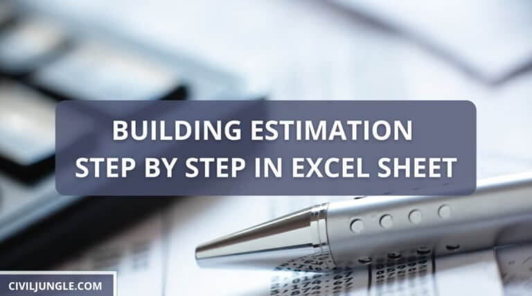 Building Estimation Step by Step In Excel Sheet - Civil Scoops