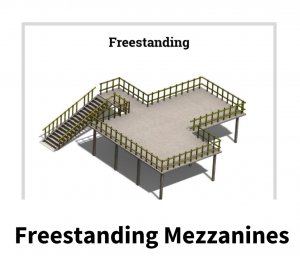 Freestanding mezzanines.
