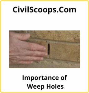 Importance of Weep Holes