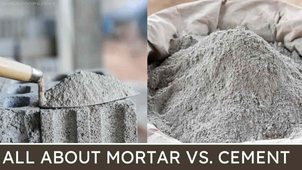 Mortar Vs Cement Types of Cement Types of Mortar Civil Scoops
