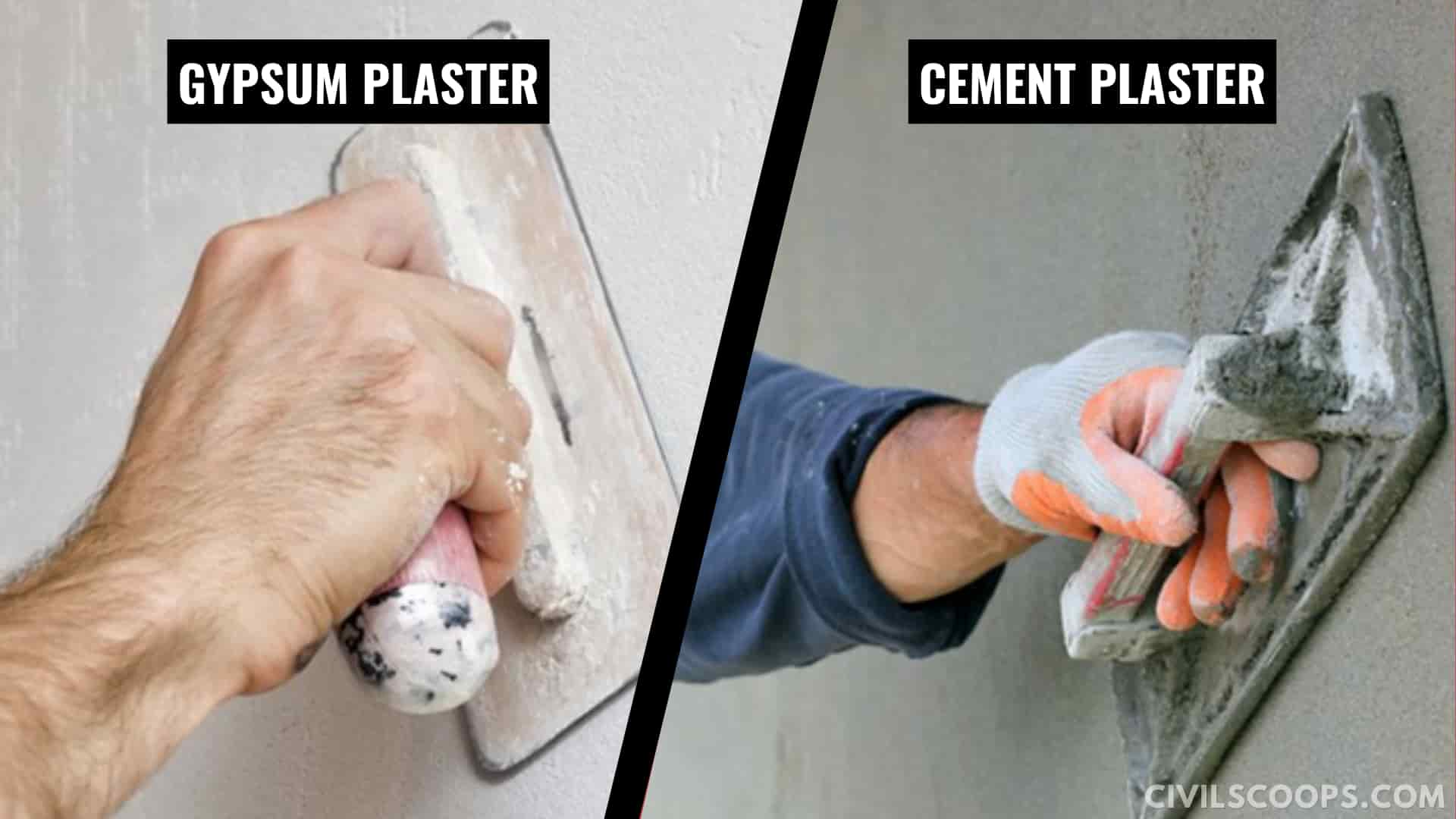 Gypsum Plaster Vs Cement Plaster