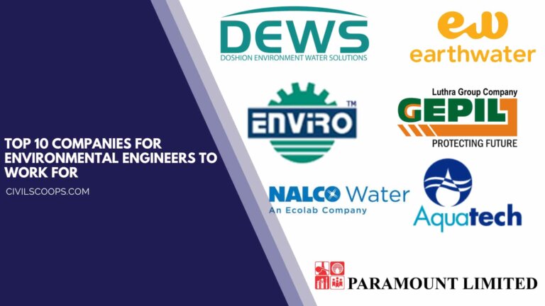 Top 10 Companies for Environmental Engineers to Work For