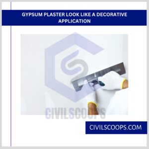 Gypsum Plaster Look Like a Decorative Application