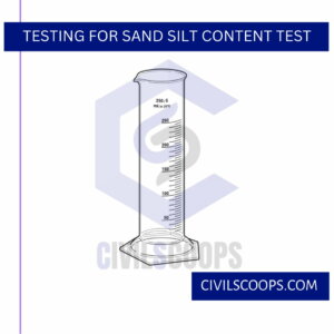 Testing for Sand Silt Content Test