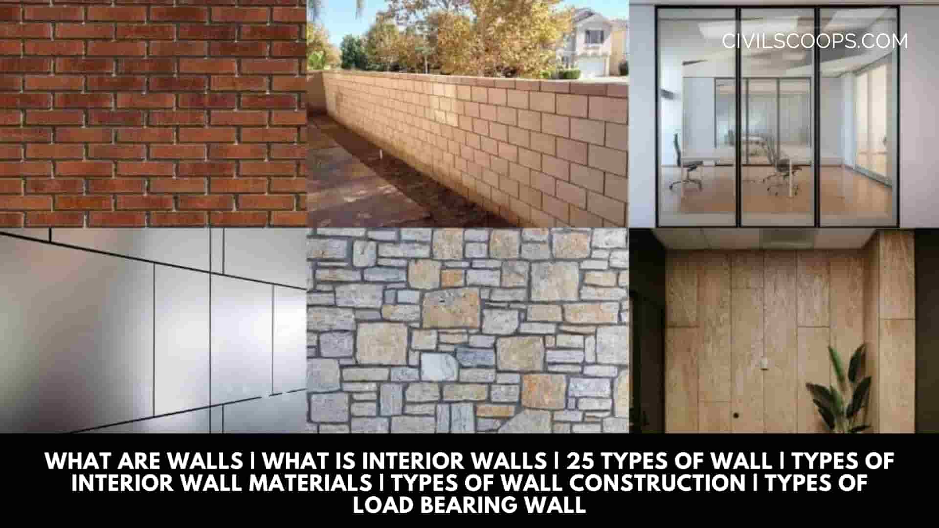 What Are Walls What Is Interior Walls 25 Types of Wall Types of Interior Wall Materials Types of Wall Construction Types of Load Bearing Wall