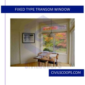 Fixed Type Transom Window