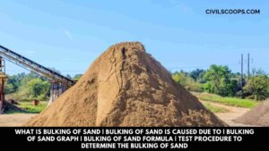 What Is Bulking of Sand | Bulking of Sand Is Caused Due to | Bulking of Sand Graph | Bulking of Sand Formula | Test Procedure to Determine the Bulking of Sand