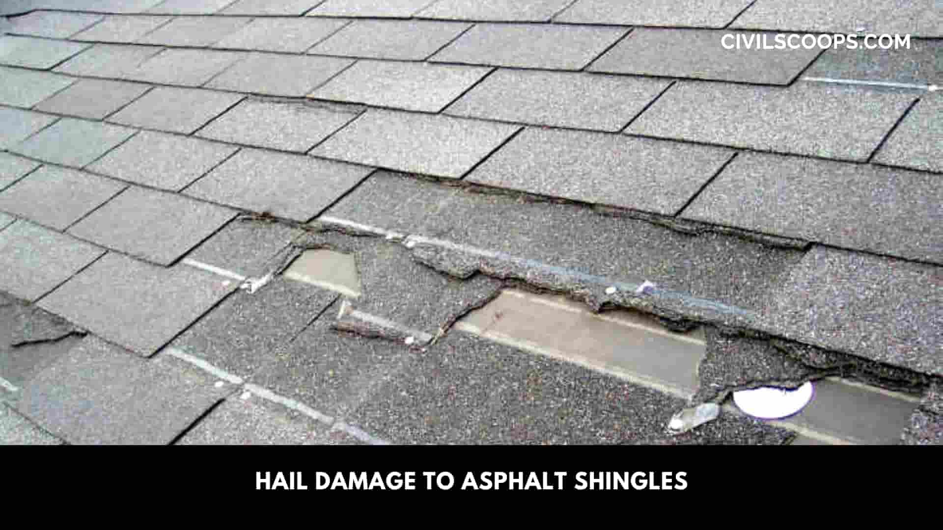 Hail Damage to Asphalt Shingles