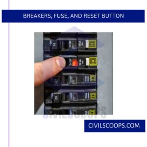 Breakers, Fuse, and Reset Button