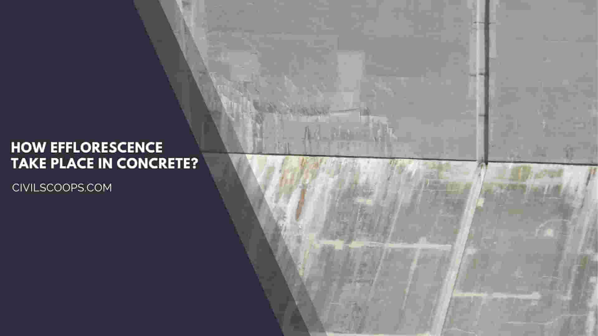 How Efflorescence Take Place in Concrete