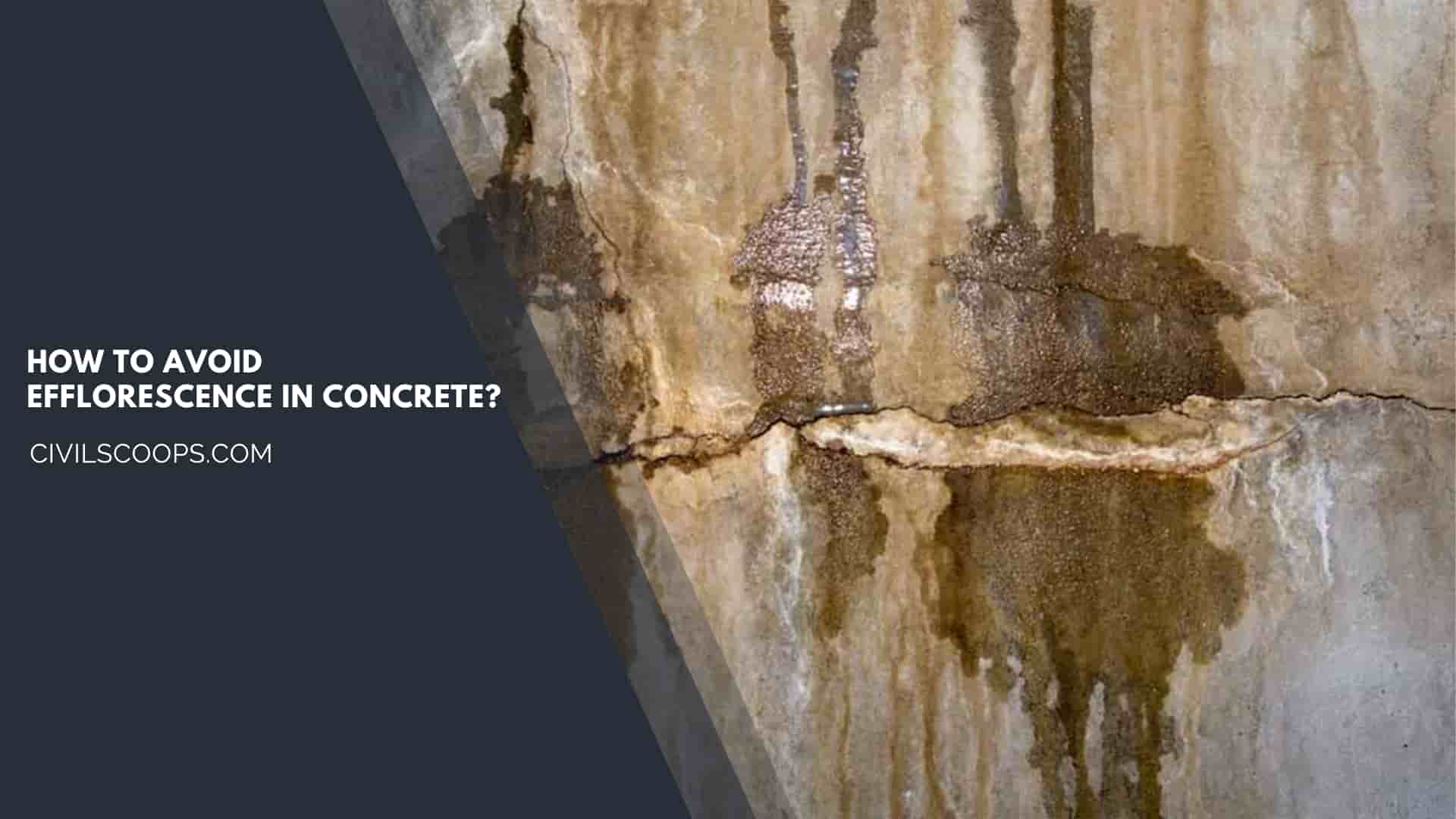 How to Avoid Efflorescence in Concrete