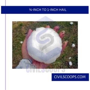 ¾-inch to 1-inch Hail