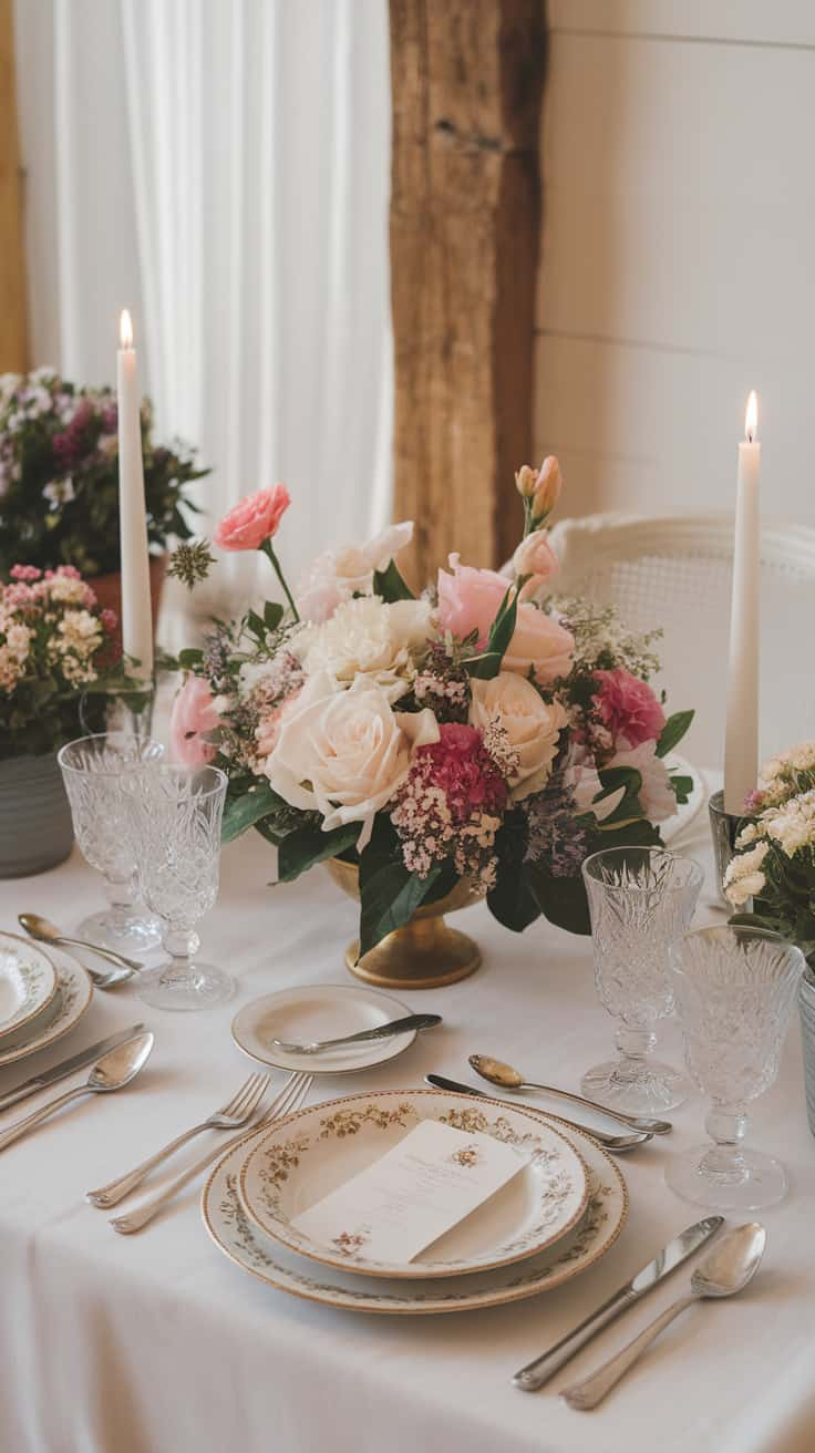 Flower-Themed Table Settings