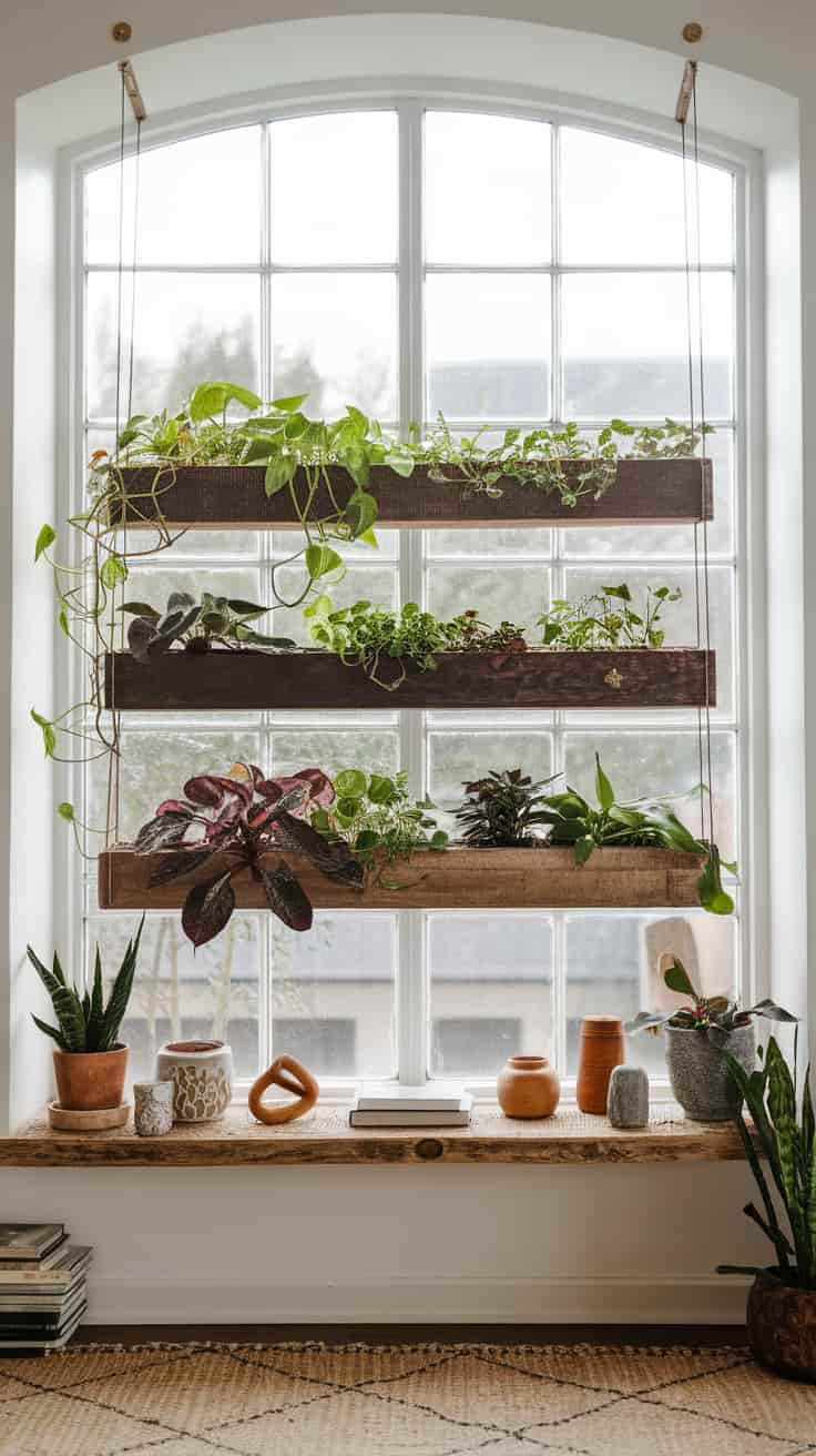 Plant Shelf in Front of Window